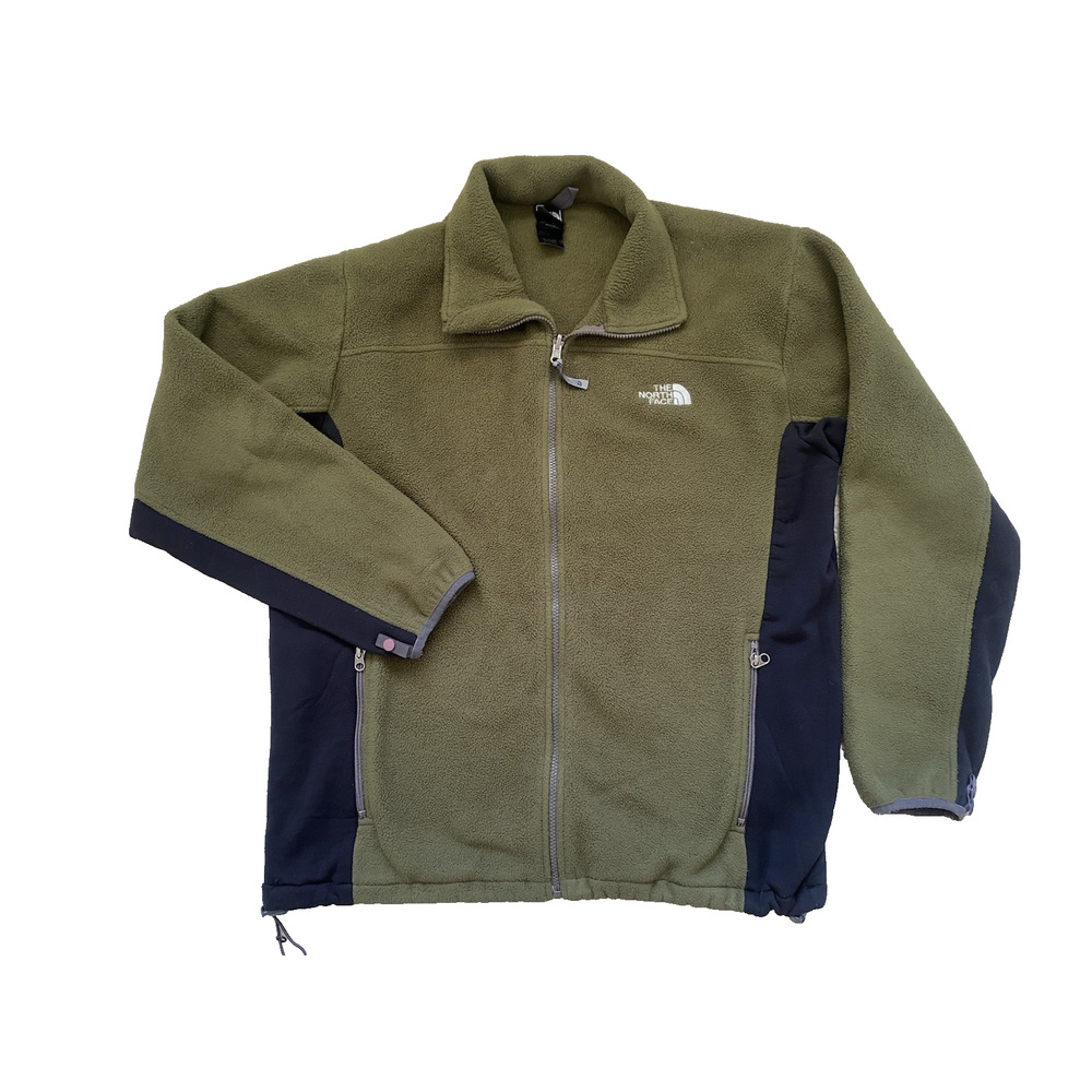 Vtg The North Face Fleece Jacket Men’s XL Green Black Gorpcore Outdoors‎ Hiking